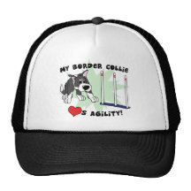 Cartoon Agility Border Collie Hat