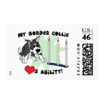 Cartoon Agility Border Collie Postage Stamps