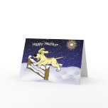 Cartoon Agility Dog Christmas Card