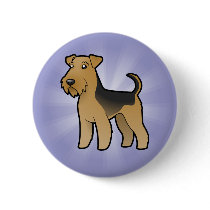 Cartoon Airedale Terrier / Welsh Terrier Pins