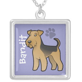 Cartoon Airedale Terrier Necklace Cute Cartoon Airedale Terrier Necklace