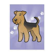 Cartoon Airedale Terrier / Welsh Terrier Post Cards