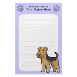 Cartoon Airedale Terrier / Welsh Terrier Stationery Design