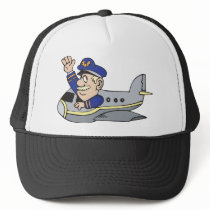 Cartoon Airplane Trucker Hats