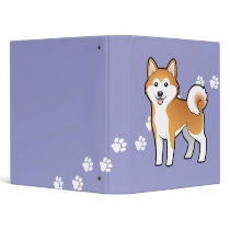 Cartoon Akita Inu / Shiba Inu Vinyl Binder
