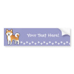 Cartoon Akita Inu / Shiba Inu Bumper Sticker