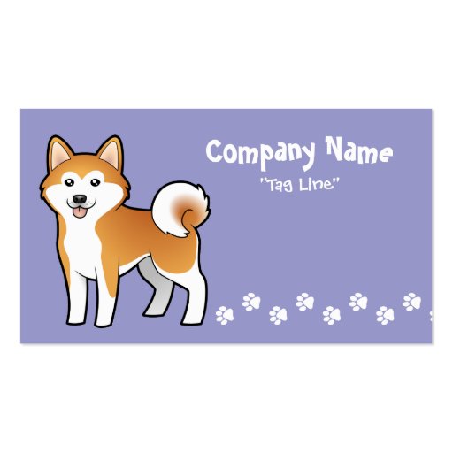 Cartoon Akita Inu / Shiba Inu Business Cards