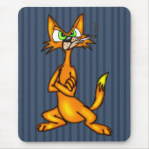 Cartoon Alley Cat Mousepads