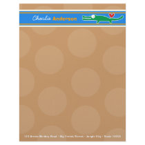 Cartoon Alligator Fun Personal Custom Letterhead