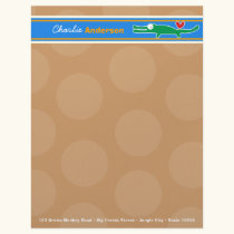 Cartoon Alligator Fun Personal Custom Letterhead