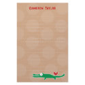 Cartoon Alligator Kid Custom Thank You Stationery