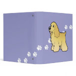 Cartoon American Cocker Spaniel Vinyl Binder