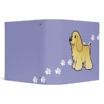 Cartoon American Cocker Spaniel Vinyl Binder