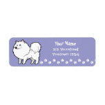 Cartoon American Eskimo Dog / German Spitz Return Address Labels