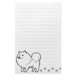 Cartoon American Eskimo Dog / German Spitz Stationery Design
