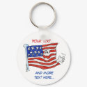 Cartoon American Flag Cute Keychains