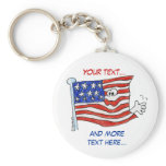 Cartoon American Flag Cute Keychains keychains
