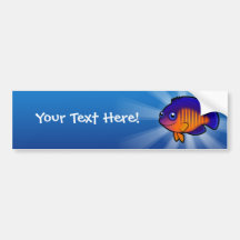 Cartoon Angelfish 1 Bumper Sticker