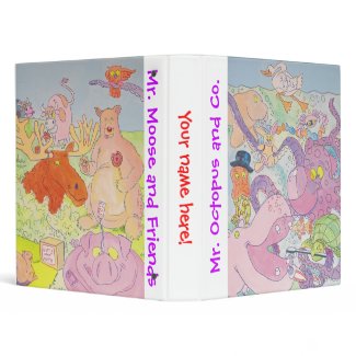 Cartoon Animal Fun binder