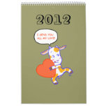 Cartoon animals 2012 calendars