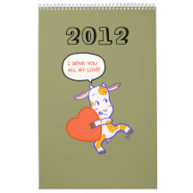 Cartoon animals 2012 calendars