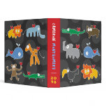 Cartoon Animals Family Fun Kids Custom 1.5" Binder