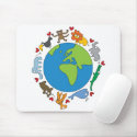 Cartoon Animals of the World Mousepad