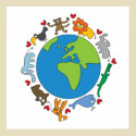 Cartoon Animals of the World Poster posters