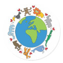 Cartoon Animals of the World Sticker