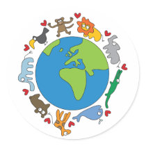 Cartoon Animals of the World Sticker by fat_fa_tin Cartoon Animals of the World Sticker
