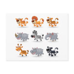 Cartoon animals set 1 post cards