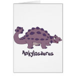 Cartoon Ankylosaurus Greeting Card