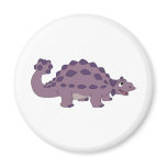 Cartoon Ankylosaurus Refrigerator Magnets