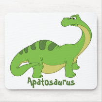 Cartoon Apatosaurus Mousepads