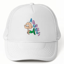 Cartoon Aquarius Trucker Hats