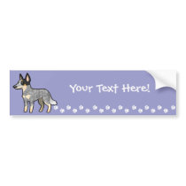 Cartoon Australian Cattle Dog / Kelpie Bumper Stickers
