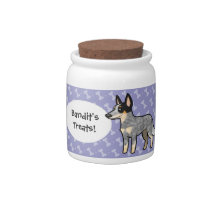 Cartoon Australian Cattle Dog / Kelpie Candy Dishes