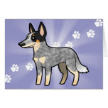 Cartoon Australian Cattle Dog / Kelpie Greeting Cards
