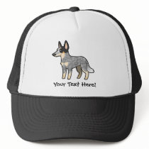 Cartoon Australian Cattle Dog / Kelpie Mesh Hats