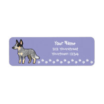 Cartoon Australian Cattle Dog / Kelpie Return Address Labels