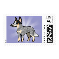 Cartoon Australian Cattle Dog / Kelpie Postage