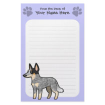 Cartoon Australian Cattle Dog / Kelpie Stationery Design
