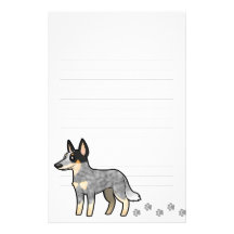 Cartoon Australian Cattle Dog / Kelpie Stationery
