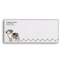 Cartoon Australian Shepherd Envelopes