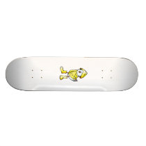 Cartoon Baby Chick Wearing a Raincoat Skate Board Decks