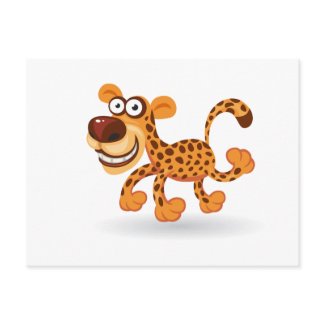 Cartoon baby Leopard postcard