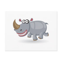 Cartoon baby Rhino postcards