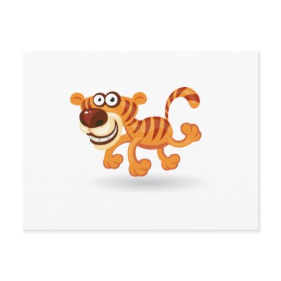 Cartoon baby tiger post cards by artimatter