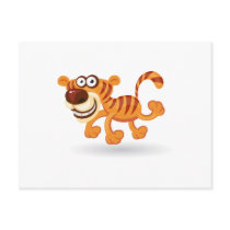 Cartoon baby tiger postcards