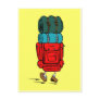 Cartoon Backpacker Postcard